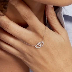 Collier Or Blanc Raoula Oxydes De Zirconium