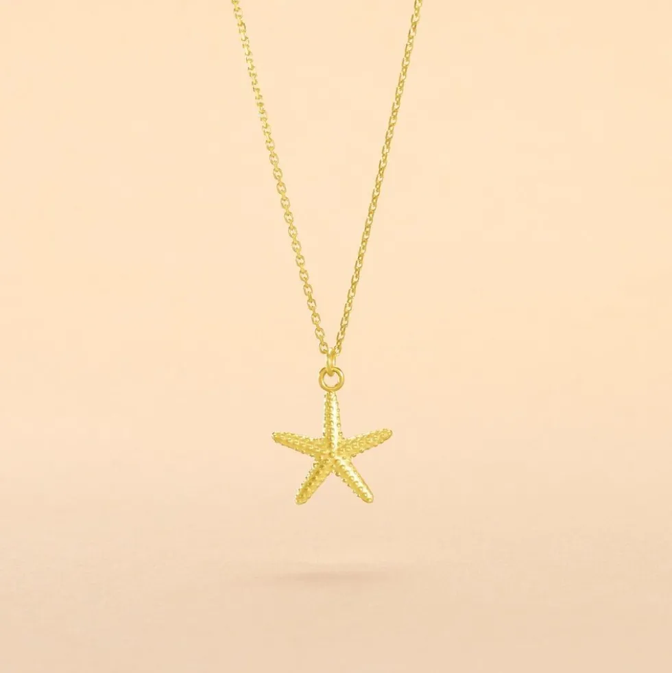 Collier Or Jaune Aenor Motif Etoile De Mer
