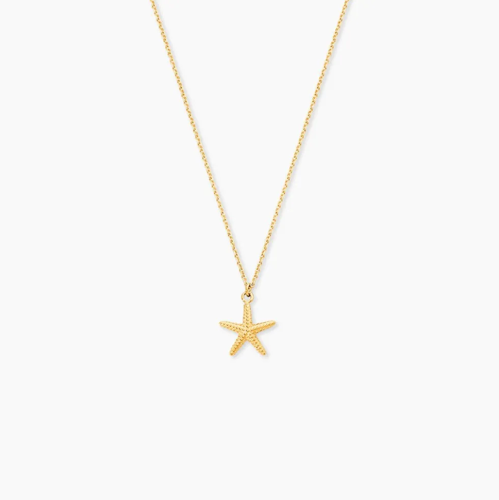 Collier Or Jaune Aenor Motif Etoile De Mer