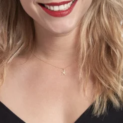 Collier Or Jaune Aenor Motif Etoile De Mer