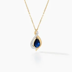 Collier Or Jaune Angelika Saphir