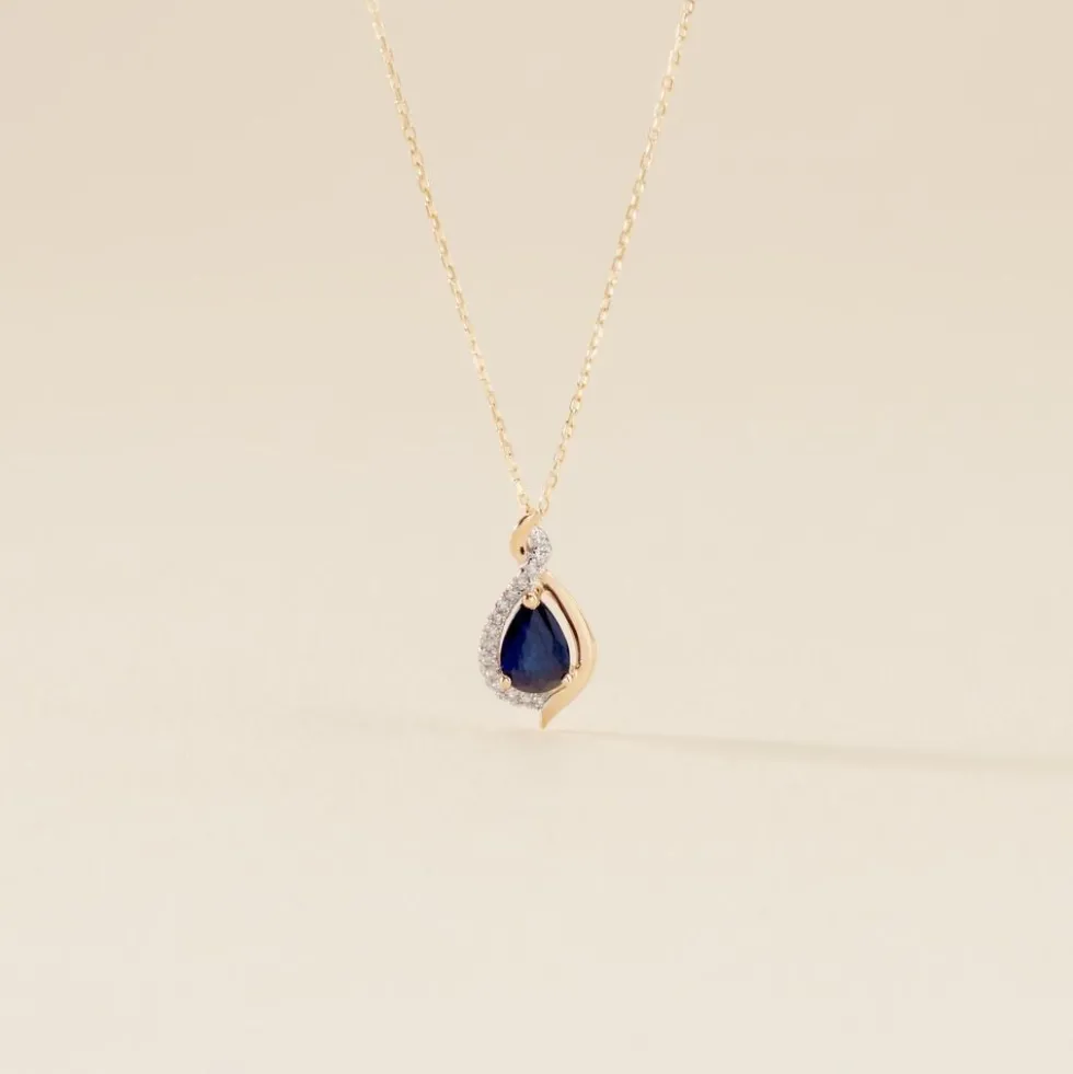 Collier Or Jaune Angelika Saphir