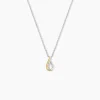 Collier Or Jaune Argent Blanc Oxyde De Zirconium