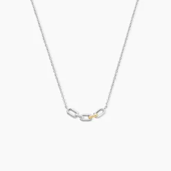Collier Or Jaune Argent Blanc