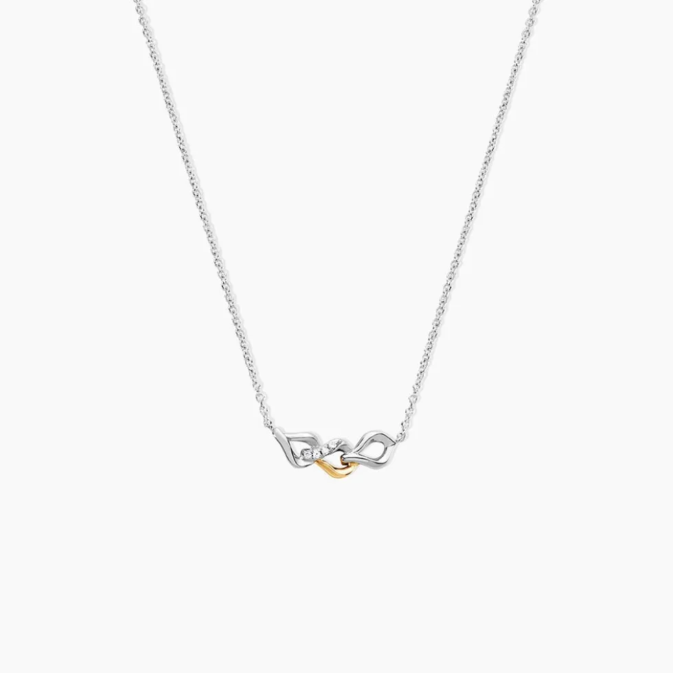 Collier Or Jaune Argent Blanc Oxyde De Zirconium