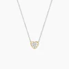 Collier Or Jaune Argent Blanc Oxyde De Zirconium