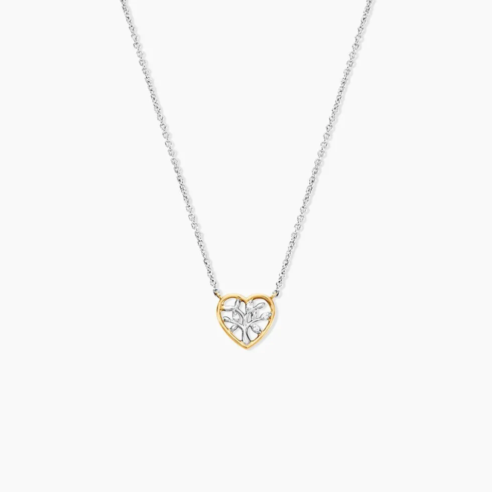 Collier Or Jaune Argent Blanc Oxyde De Zirconium