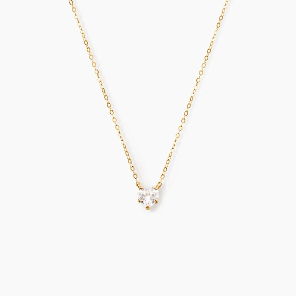 Collier Or Jaune Ava Oxyde De Zirconium