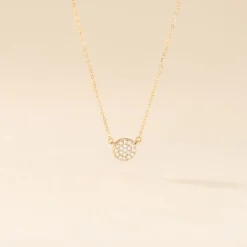 Collier Or Jaune Burak Oxyde De Zirconium