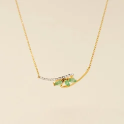 Collier Or Jaune Caetlin Emeraude Diamants