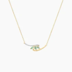 Collier Or Jaune Caetlin Emeraude Diamants