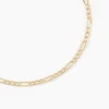 Collier Or Jaune Cameo Maille Alternée 1/3