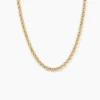 Collier Or Jaune Capucin Maille Marine