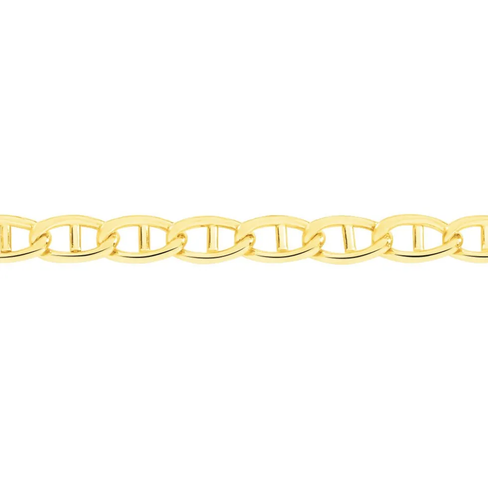 Collier Or Jaune Capucin Maille Marine