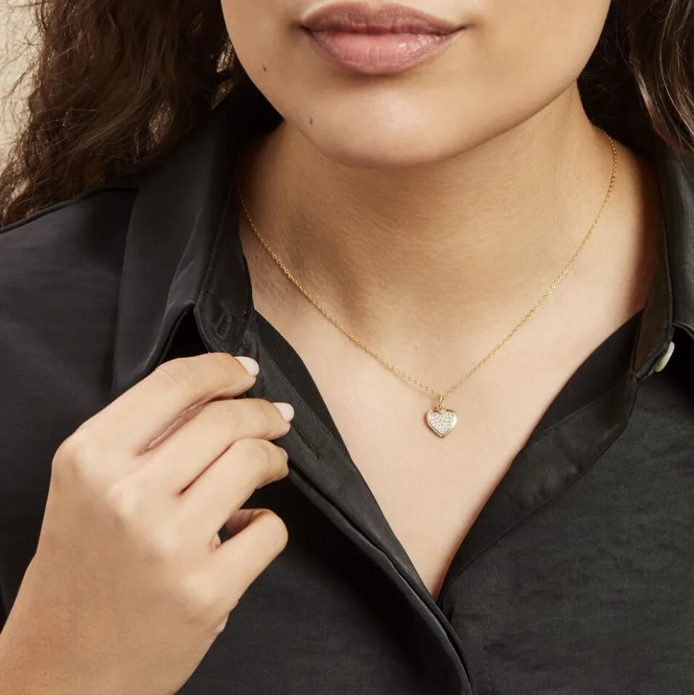 Collier Or Jaune Davie Oxyde De Zirconium