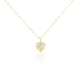 Collier Or Jaune Davie Oxyde De Zirconium