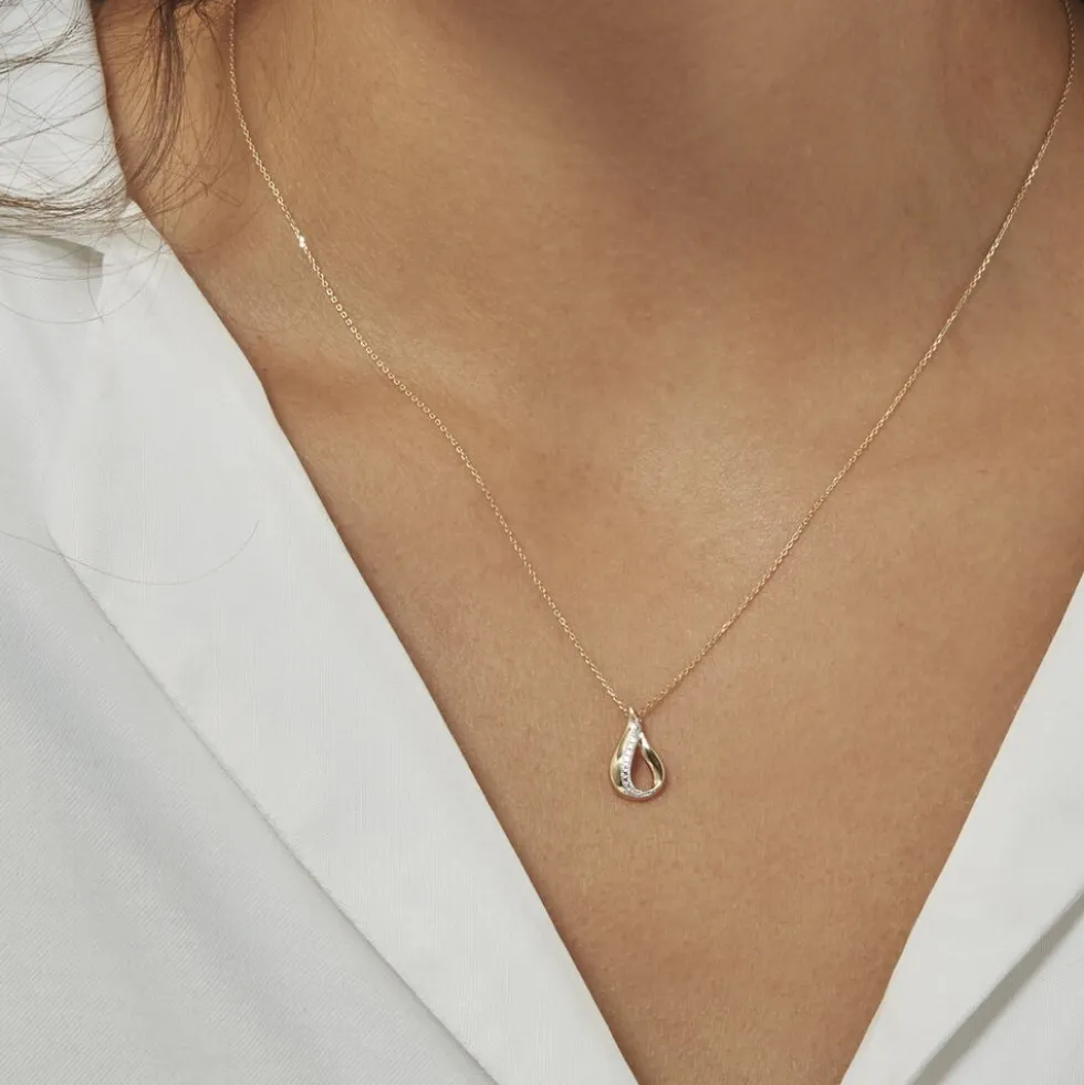 Collier Or Jaune Diamants Goccie