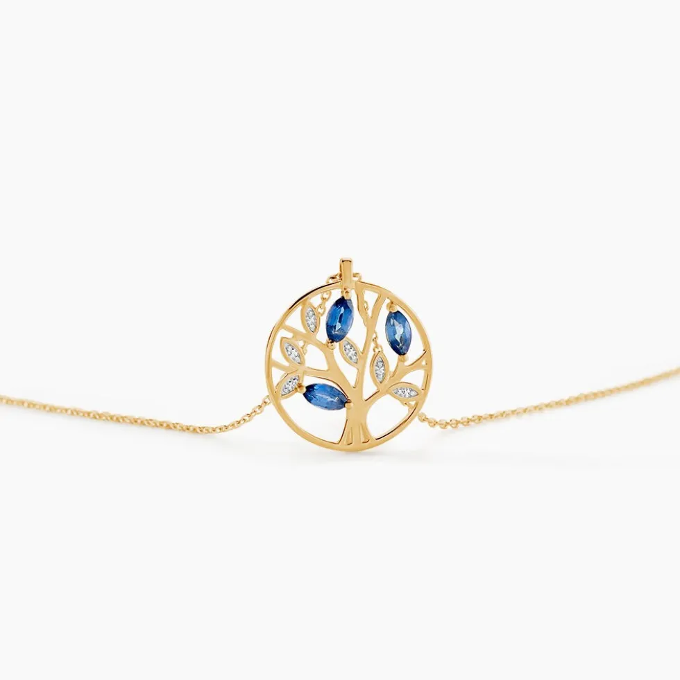 Collier Or Jaune Elsebein Saphirs