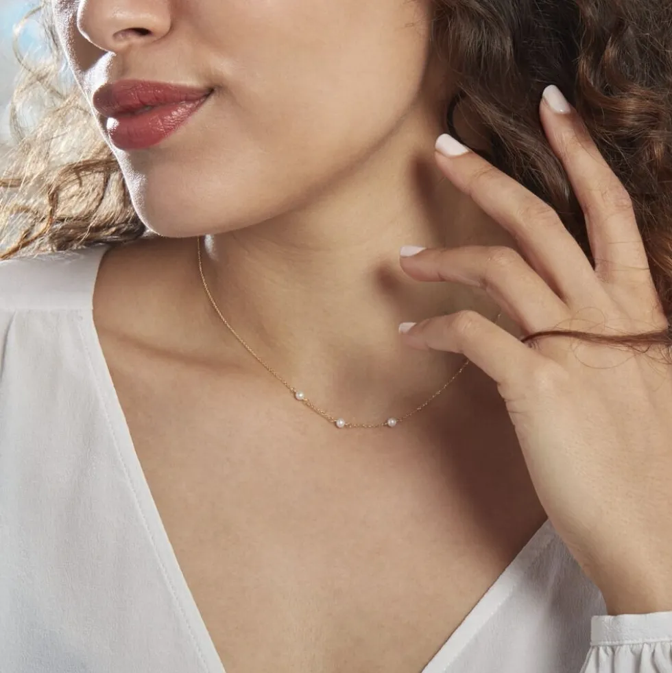Collier Or Jaune Heliantheme Perles