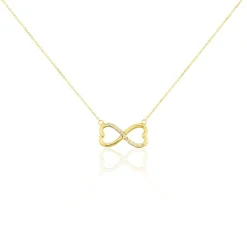 Collier Or Jaune Ilyas Oxyde De Zirconium