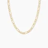 Collier Or Jaune Maille Alternée 1/3