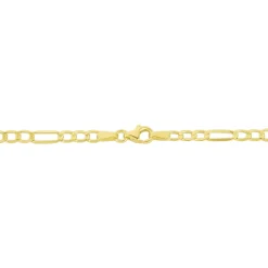Collier Or Jaune Maille Alternée 1/3