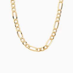 Collier Or Jaune Maille Alternée