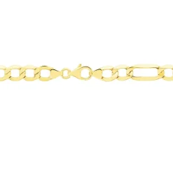 Collier Or Jaune Maille Alternée