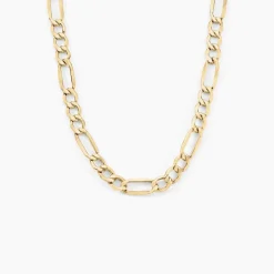 Collier Or Jaune Maille Alternée