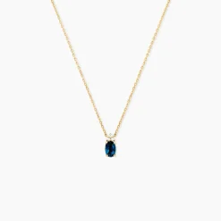 Collier Or Jaune Maurin Topaze Et Oxydes De Zirconium