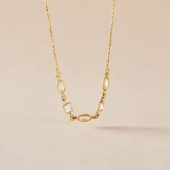 Collier Or Jaune Mercy Oxyde De Zirconium