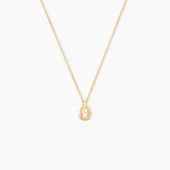 Collier Or Jaune Purete Goutte Diamant
