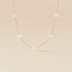 Collier Or Jaune Yolanda Perles De Culture