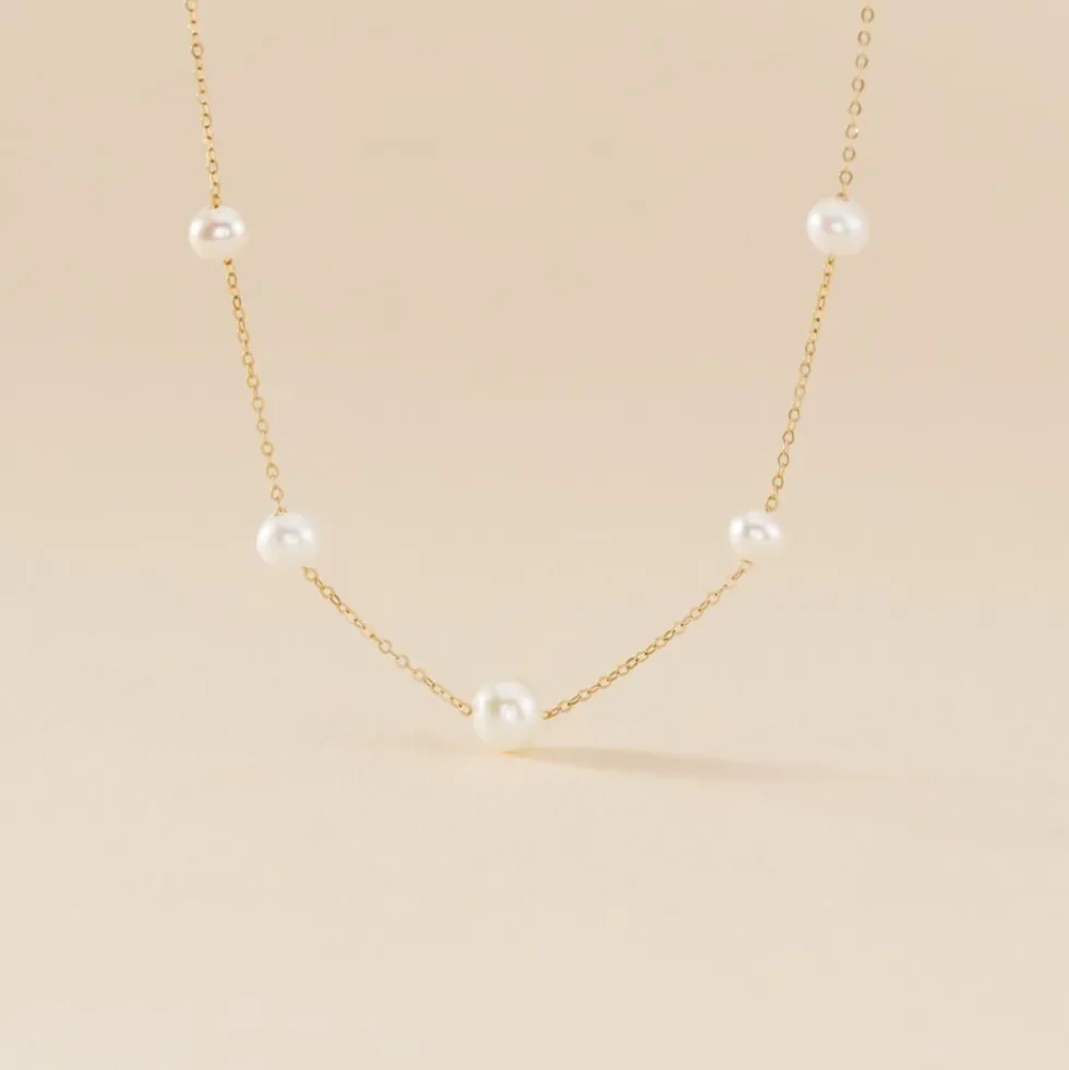 Collier Or Jaune Yolanda Perles De Culture