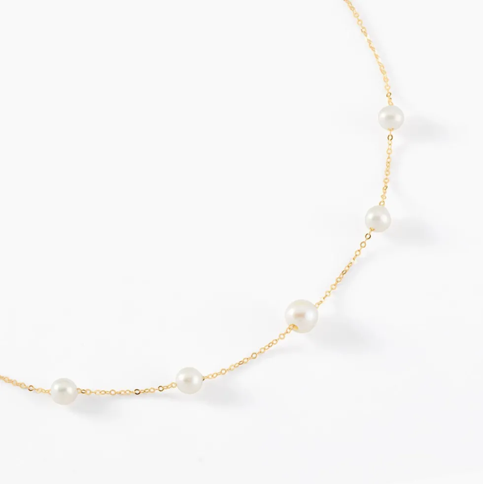 Collier Or Jaune Yolanda Perles De Culture