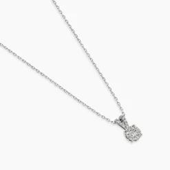Collier Orphee Or Blanc Diamant