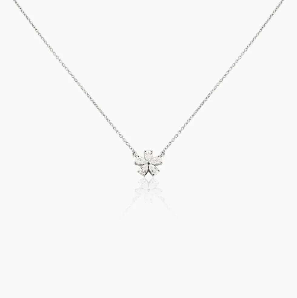 Collier Oskari Argent Blanc Oxyde De Zirconium