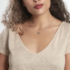 Collier Ouarida Argent Blanc Oxyde De Zirconium