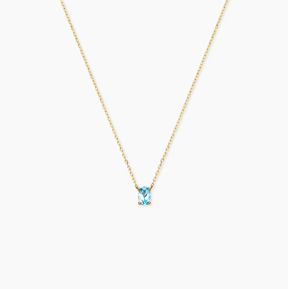 Collier Ovale Or Jaune Topaze