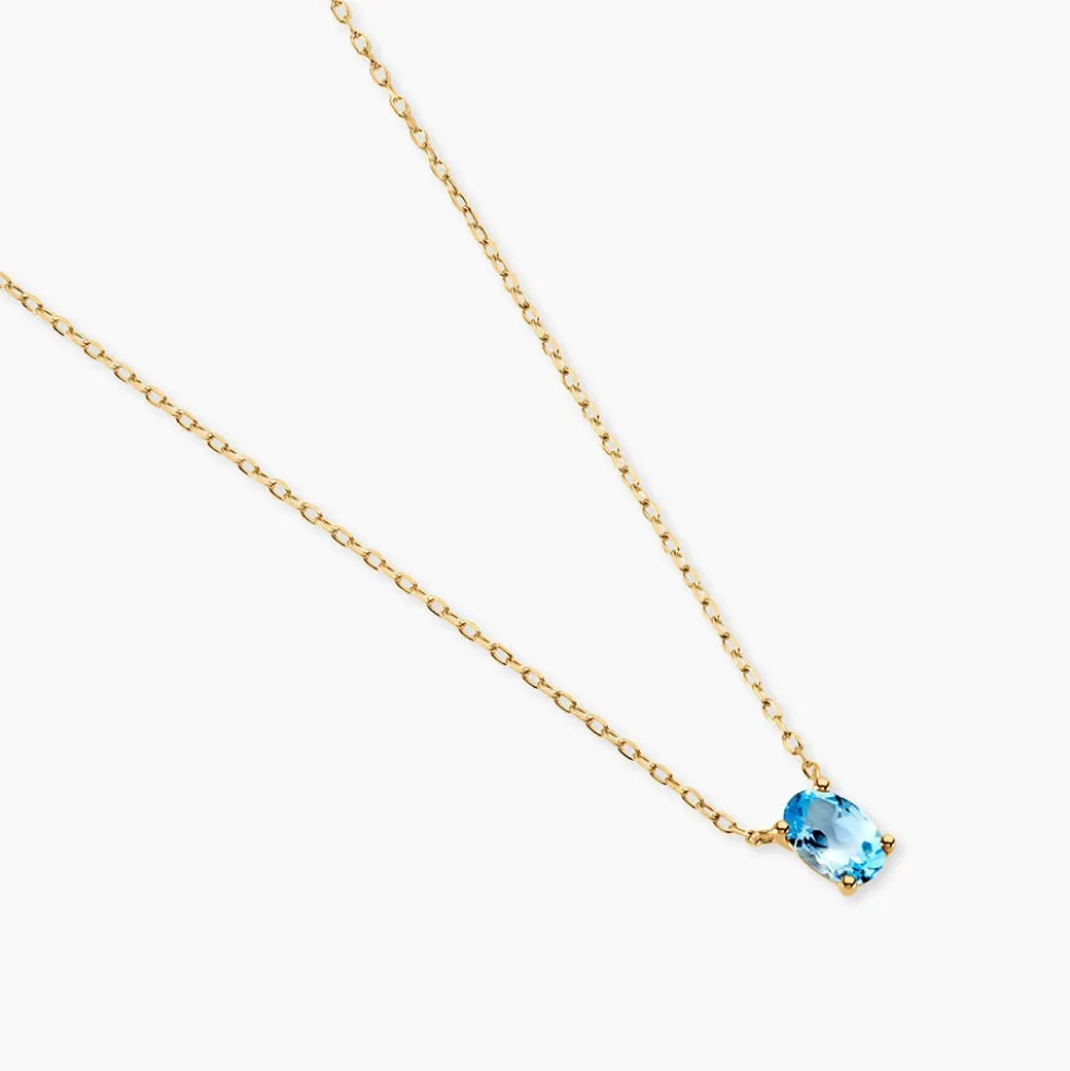 Collier Ovale Or Jaune Topaze