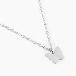 Collier Papilio Argent Blanc