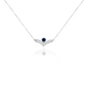 Collier Pasqualina Or Blanc Saphir Et Diamant
