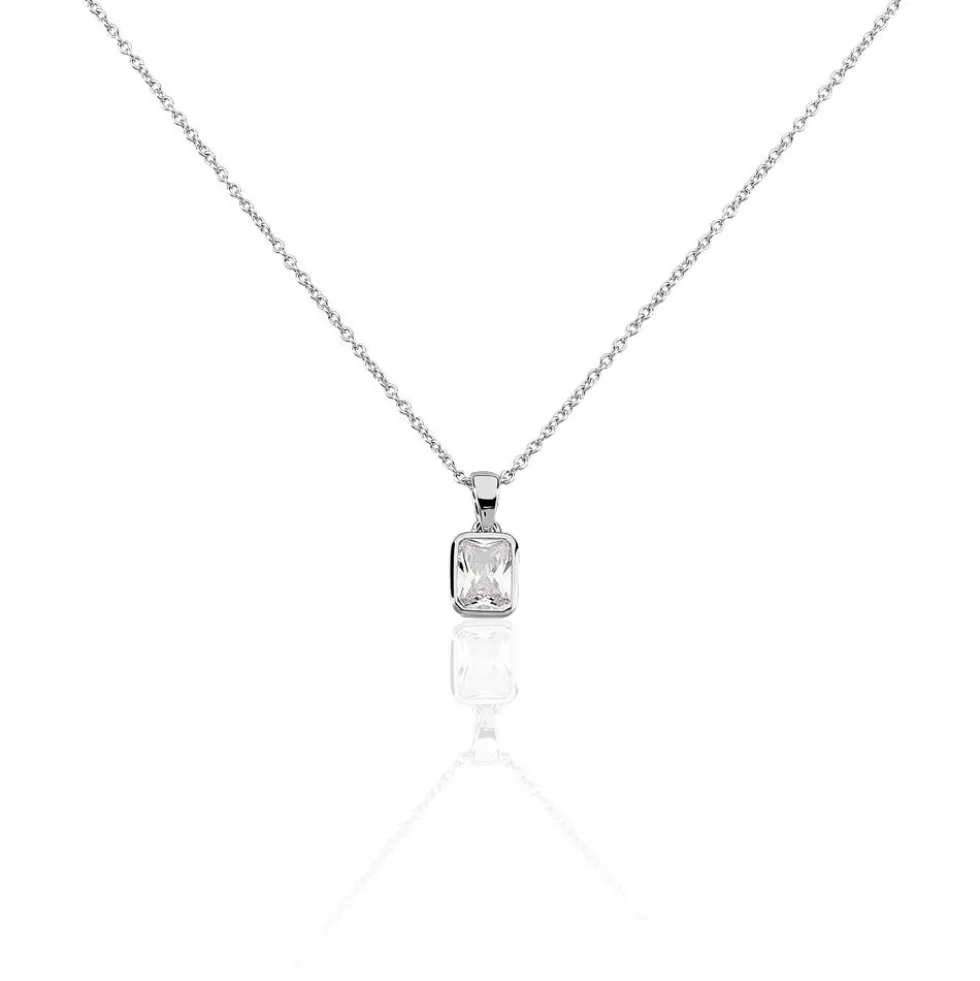 Collier Paulienne Argent Blanc Oxyde De Zirconium