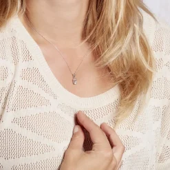 Collier Paulienne Argent Blanc Oxyde De Zirconium
