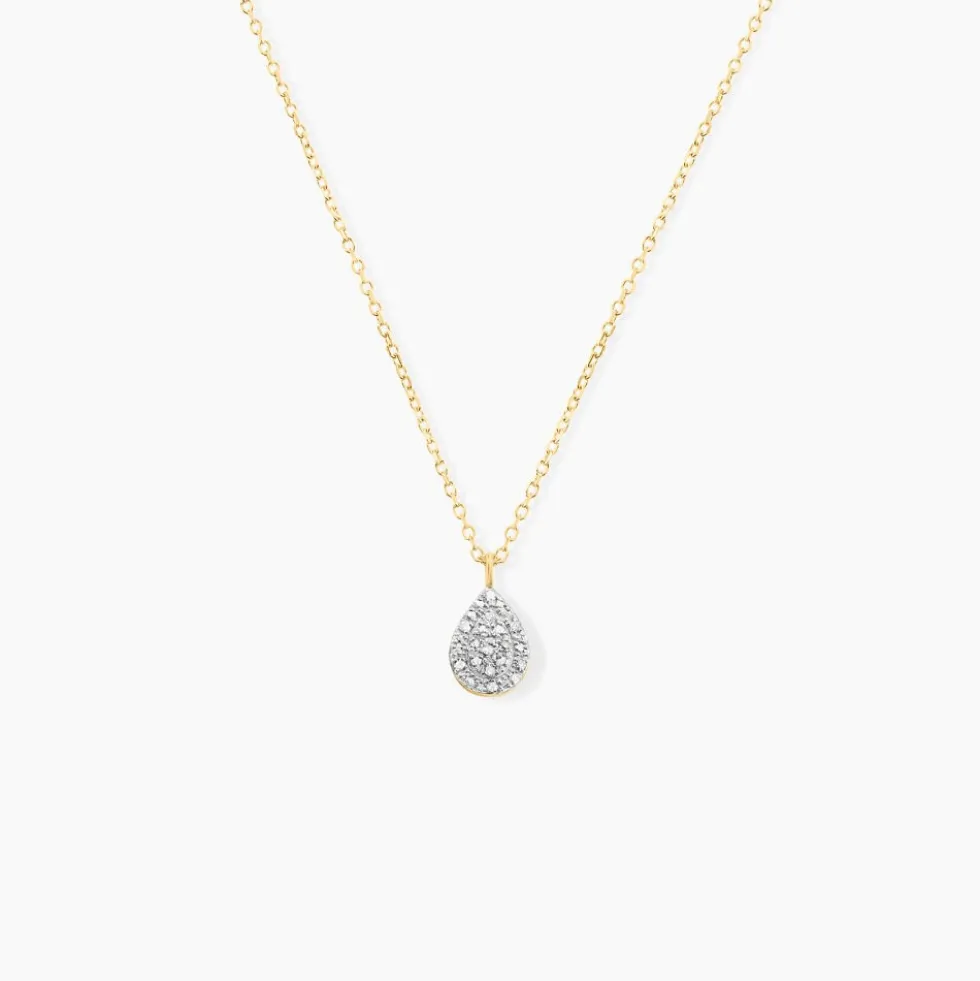 Collier Pear C Or Jaune Diamant