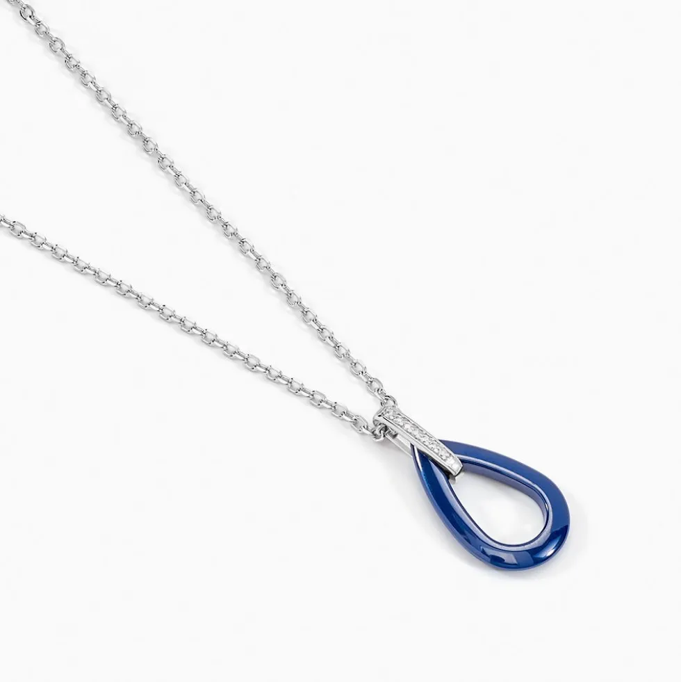 Collier Peer Argent Blanc Oxyde De Zirconium