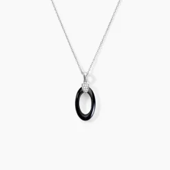 Collier Peer Argent Blanc Oxyde De Zirconium