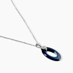 Collier Peer Argent Blanc Oxyde De Zirconium