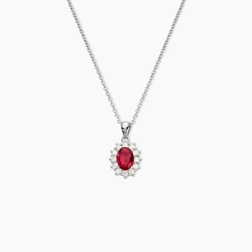 Collier Perez 2 Argent Blanc Oxyde De Zirconium
