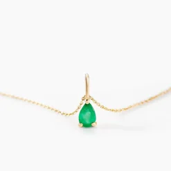 Collier Pluie D'Eclat Or Jaune Emeraude